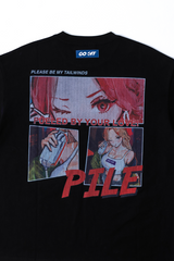 Pileコラボレーション l バックプリントTシャツ