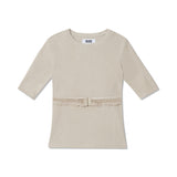 [ULKIN] Lace hook tight top_Beige