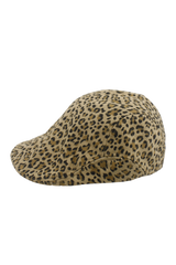 [Sepia] レオパードハンチングキャップ (Gray/Beige)