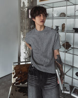 Uke Shoulder Henley Neck Muscle Fit Half Knit