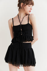 WHISPER BUTTON TOP black
