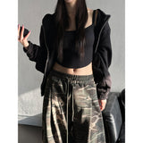 [Unisex] Crop 2way hood zip up(3color)