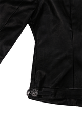 ANTIQUE ROSE SLIM RIDER JACKET #LEATHER BLACK