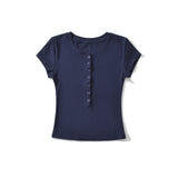 Lora Button Slim Tee