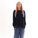 ワッフル コージー ロングスリーブ Tシャツ_ネイビー