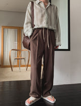 Taliyah pin tuck banding slacks