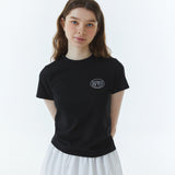 シャープロゴスリムスパンTシャツ ブラック