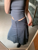 Chimi Unbal Flare Skirt (2color)