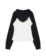 Asymmetric Ruched Hoodie (NAVY)