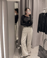 Wide cotton pants