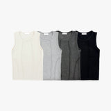 LMN arc incision muscle fit ribbed sleeveless (4 colors)