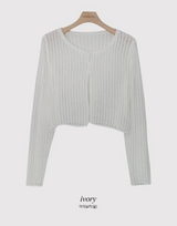 Flower Two Button Knit Bolero Cardigan (3color)