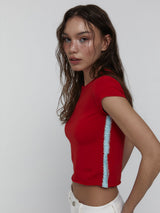 Lace Baby T-Shirts_Red
