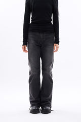 Bega rough crop bootcut denim pants