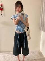 fleur check blouse