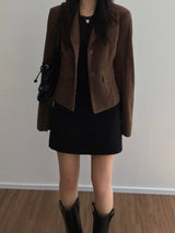 Rust Low-Rise Mini Skirt (2 colors)
