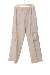 string pocket nylon pants