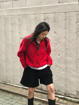 ウールフィッシャーハイネックカーディガン