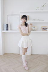Belt Set] ハーフフレアミニスカート
