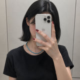 ミニマルサマービーズファッションデイリーネックレス
