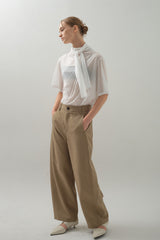 Barrel Line Pants_Beige