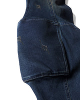 PADDED フレアブルーデニムパンツ