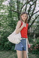 FRILL PUNCHING KNIT VEST (2 COLORS)