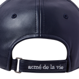 25SS VEGAN LEATHER BALL CAP NAVY
