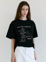 COOL FRIENDS PUPPY T-SHIRT BLACK