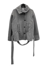 Mezz High Neck Wool Half Coat