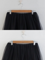 LAYERED TULLE RUFFLE MINI SKIRT (3COLORS!)