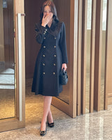 26SS★ Colette Tailored Collar Double Flare One Piece