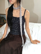 Navel Chiffon Banding Maxi Skirt