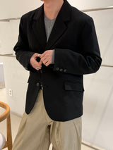 Semi over 3button blazer(2color)