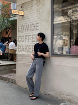 LMN Lebo Stone Semi-Wide Denim Pants (2 colors)