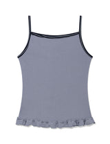 ST FRILL CONTRAST SLEEVELESS(BLUE)
