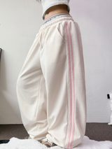 トラックスリーラインワイドパンツ 🤍🎀 FLEECE- PICKABLE 💕🤎🖤5COLOR