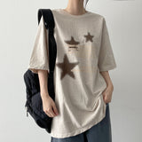 ゴットスターレタリングボクシーフィット半袖Tシャツ