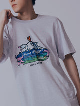 富士山グラフィックTシャツ (Gray)