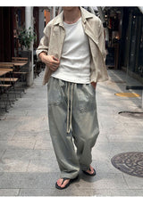 [Unisex] リネンクロップチェックシャツ ver.2(3color)