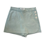 Button Detail Skort Green