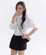 LACE LAYER MINI SKIRT_TT6S514BK