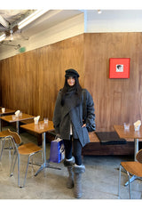Cape Muffler Loose Fit Knit Cardigan