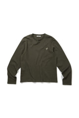SIGNATURE LOGO WAFFLE L/S TEE (KHAKI)