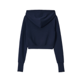エアーソフトエッセンシャルクロップフードジップアップ - ネイビー