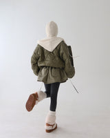 Twisted muffler earbuds Truffle hat
