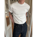 [MUSCLE FIT] バックラインセミクロップTシャツ(5color)