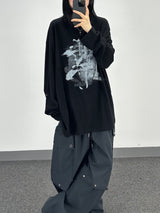 eyelet stud cargo balloon pants