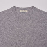 CASHMERE BLEND WOOL CREW NECK KNIT GRAY