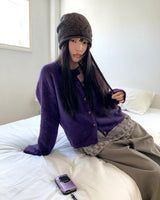 Dean Two-button round-neck Wool  cardigan